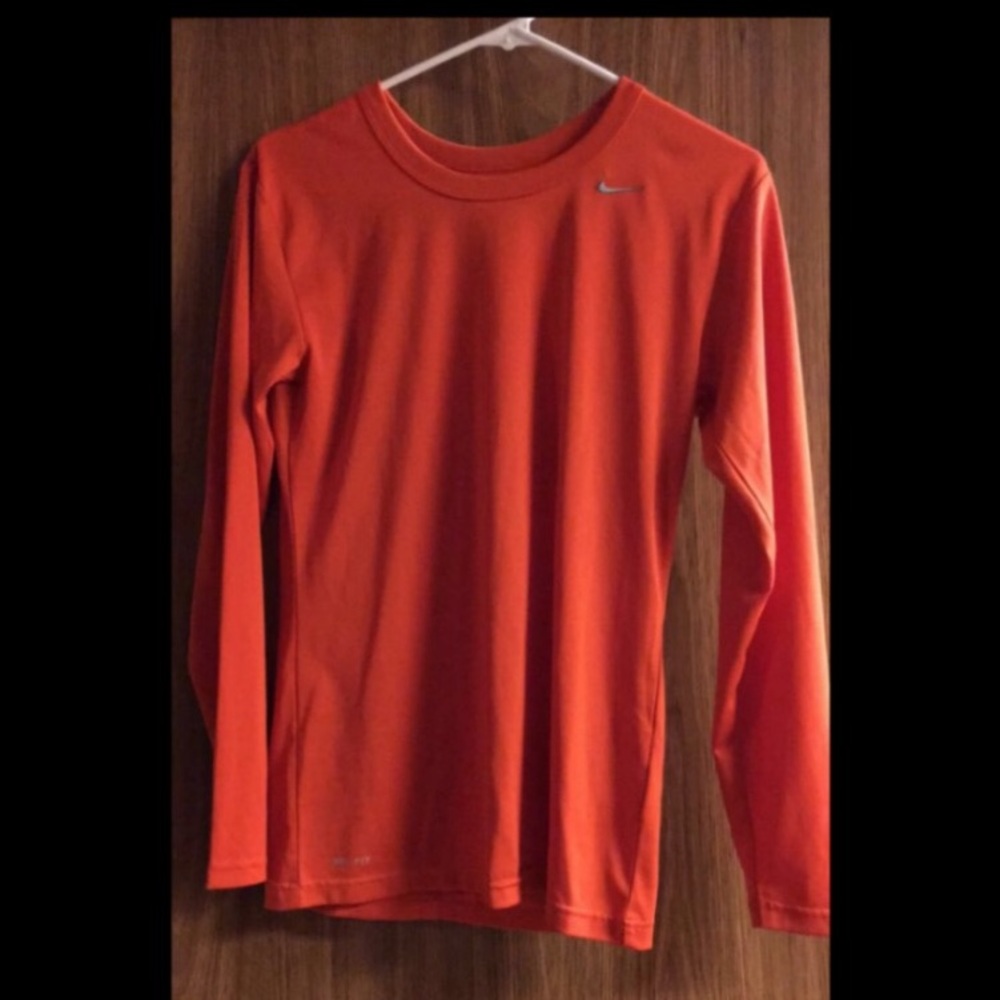 Orange Nike DRI-FIT long sleeve