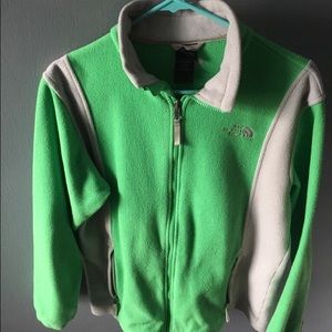 Children's Green and Gray North Face Jacket
