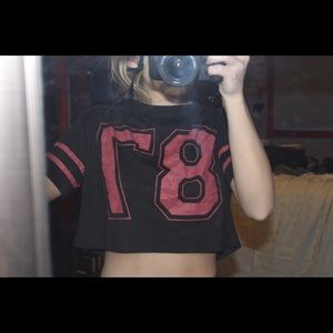 Cute "baseball tee" crop top