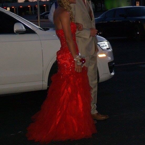 Red Prom Dress - Picture 2 of 4