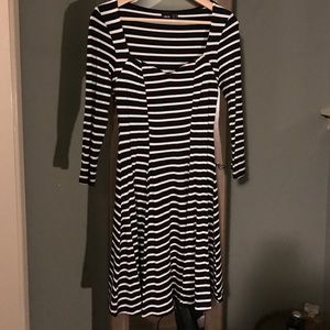 ASOS sweetheart neck striped skater dress