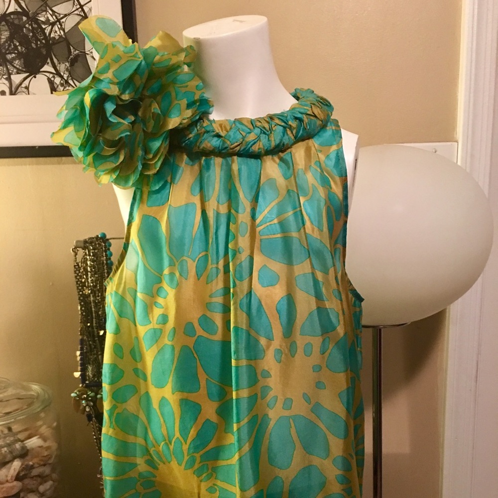 J. Crew Collection Silk Flower Blouse