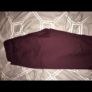 Dark Maroon Skinny Jeans