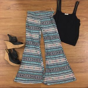 Tribal Patterned Stretch Pants