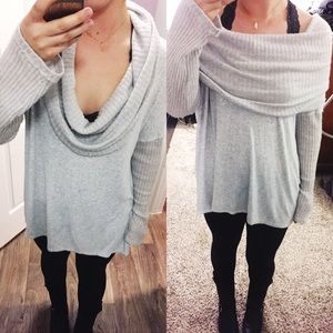 Anthropologie Off The Shoulder / Cowl Neck Sweater