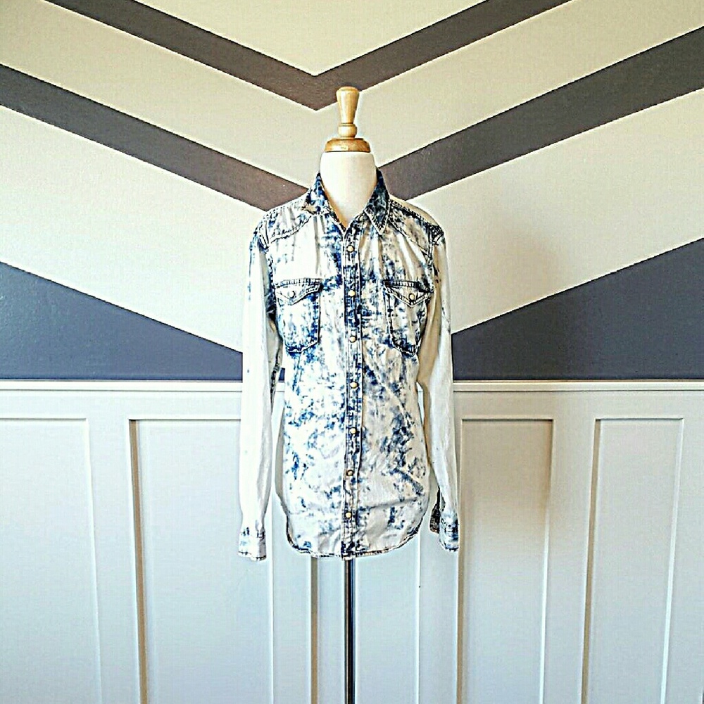 Boys Mossimo Acid Washed Jean Shirt
