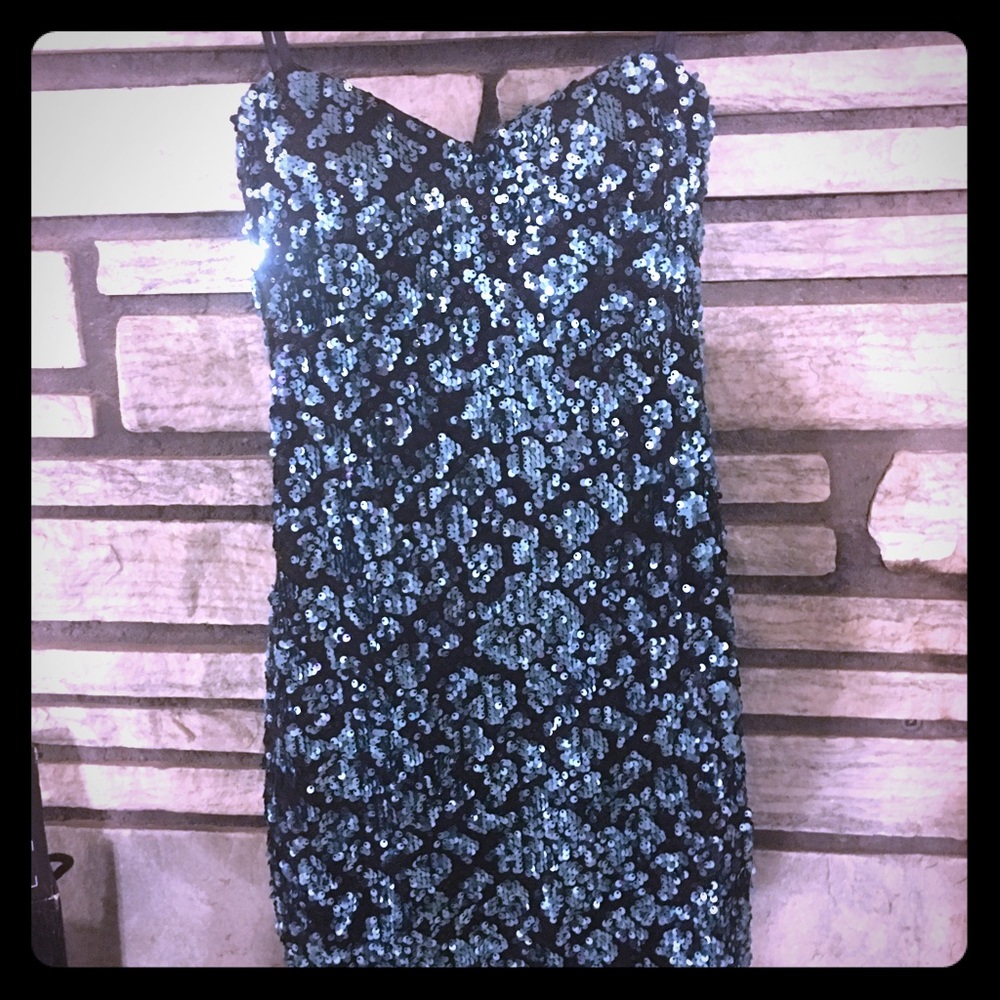 Party dress sequin mini accent those curves!!