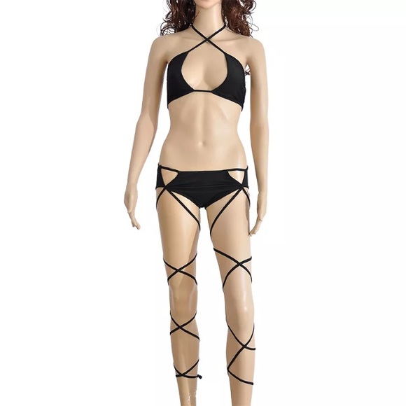 Lace Up Black Sexy Lingerie - Picture 2 of 3