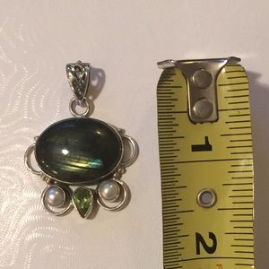 Sterling Silver Natural Stone Pendant