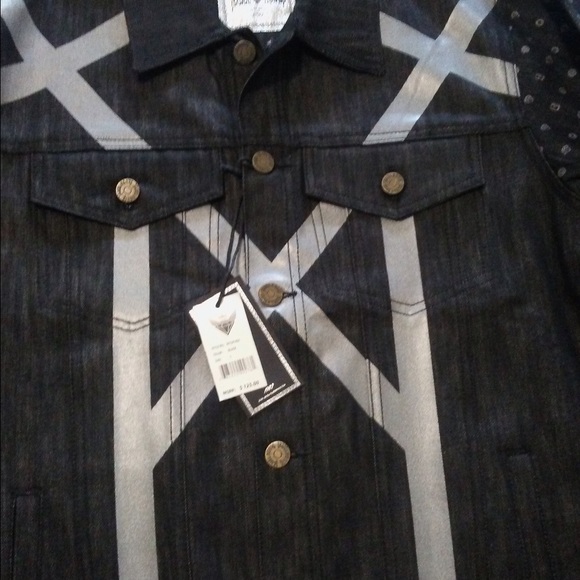 Jewel House Men's jean jacket - Picture 2 of 3