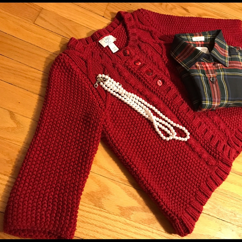 Weekend Sale☃Beautiful Loft red sweater