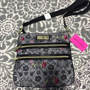 Betsey Johnson skull and roses purse