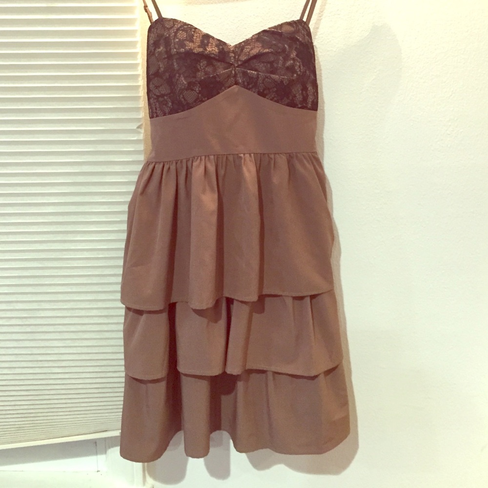 Taupe and Black Small Esley Dress