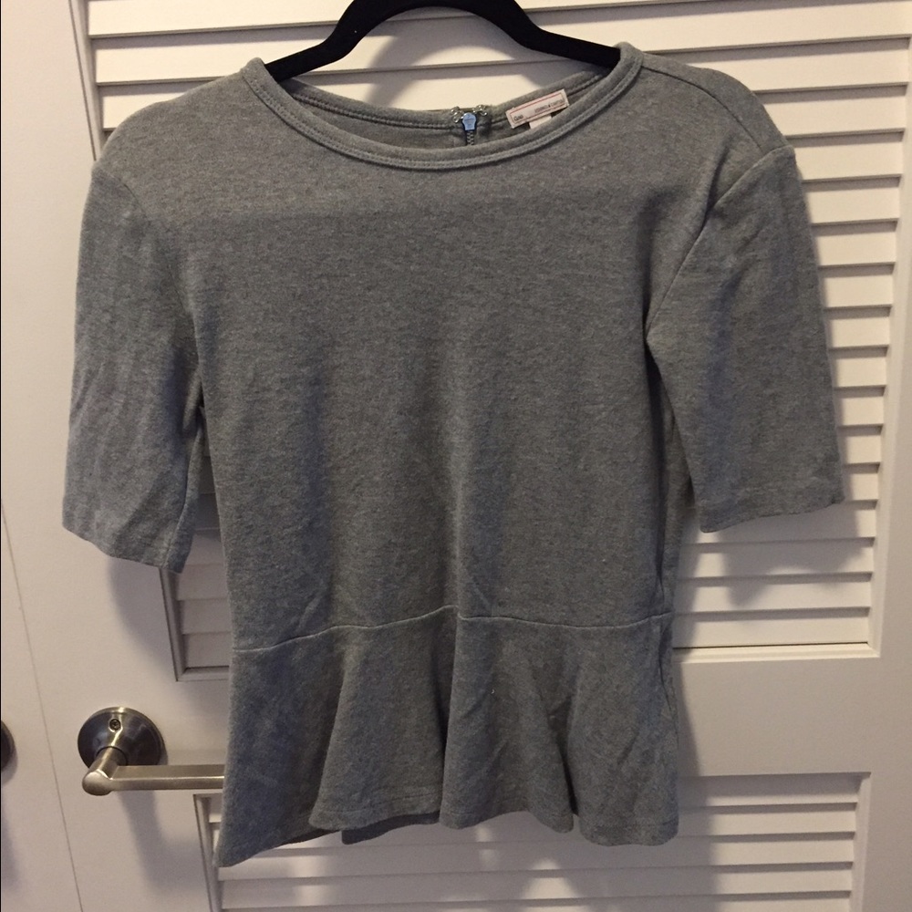 Grey peplum top