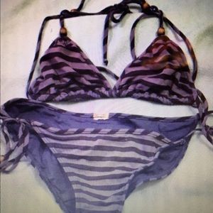 ISO! NOT FOR SALE! ELLA MOSS Purple Striped Bikini
