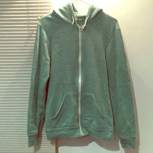 Men's green alternative earth zipper sweater small