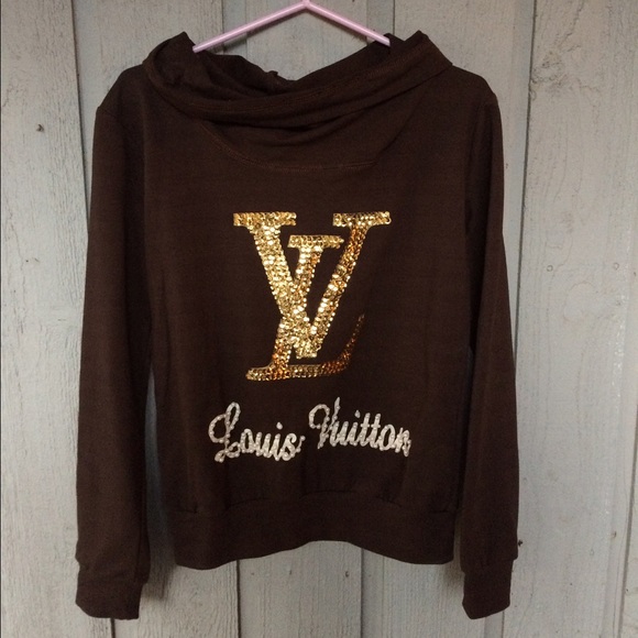 Sweaters - LV Brown Cowl Neck Sweater