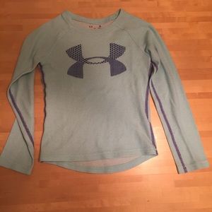 Under Armour blue thermal top
