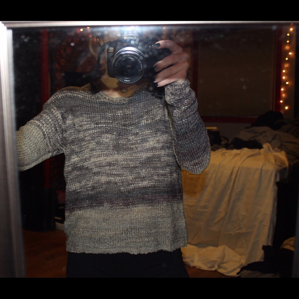 Multicolored brown sweater
