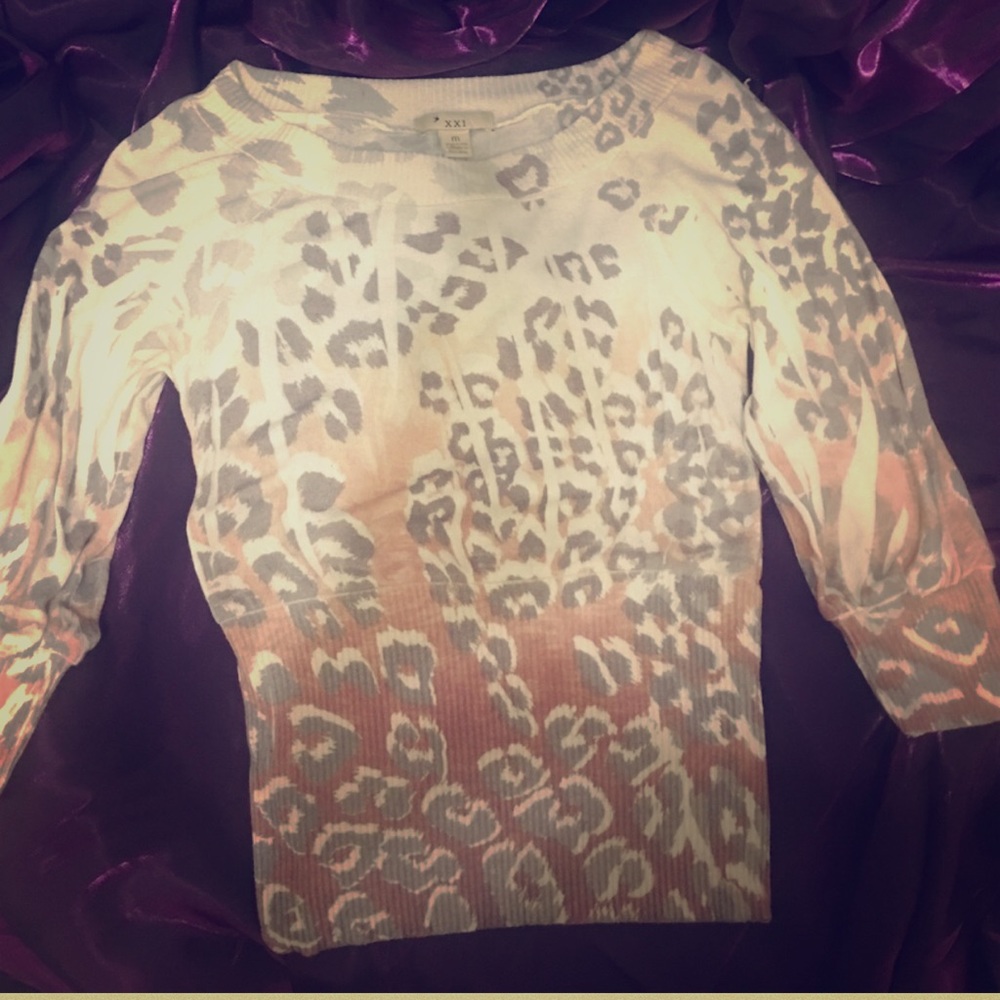 Leopard and cream cardigan