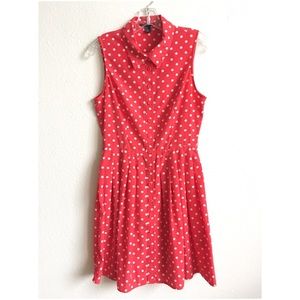 Forever 21 NWT ShirtDress Summer Orange Polka Dots