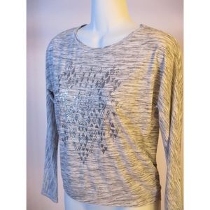 ✨HP✨ Girls Grey Tribal Design Long Sleeve Shirt
