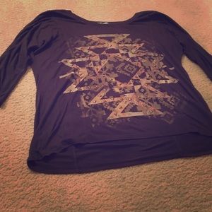 Gray half sleeve Aztec shirt