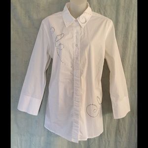 Christine Alexander silver studded blouse