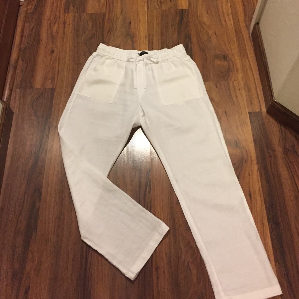 Banana Republic 100% white linen pants size Medium