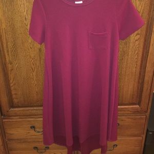 LulaRoe cranberry textured Carly ✌🏾❤️🌻👗