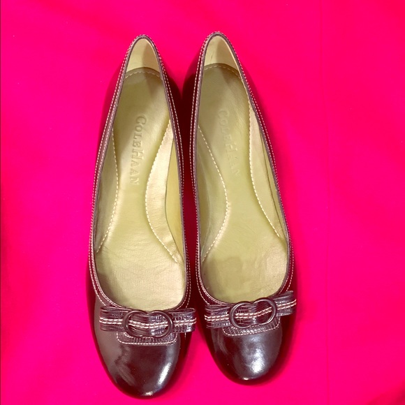Cole Haan Shoes - Cole Haan Patent Leather Bow Flats