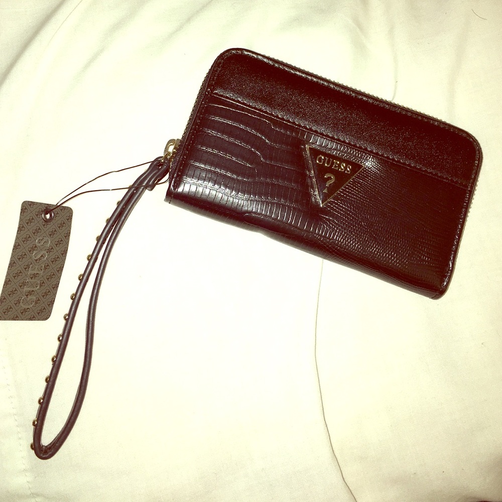Guess Black Wristlet/clutch