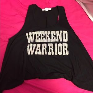 Forever 21 Weekend Warrior tank. Black. Size M.