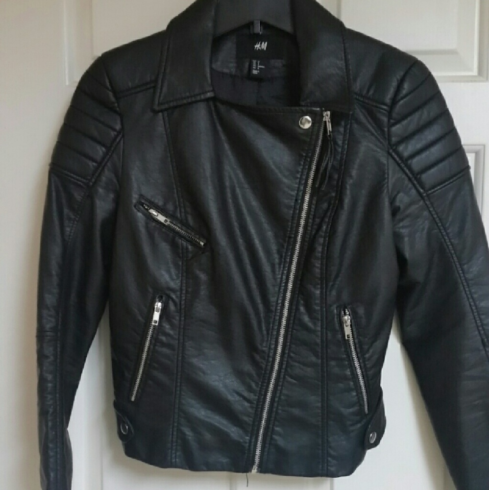 H&M Faux-Leather Moto Jacket