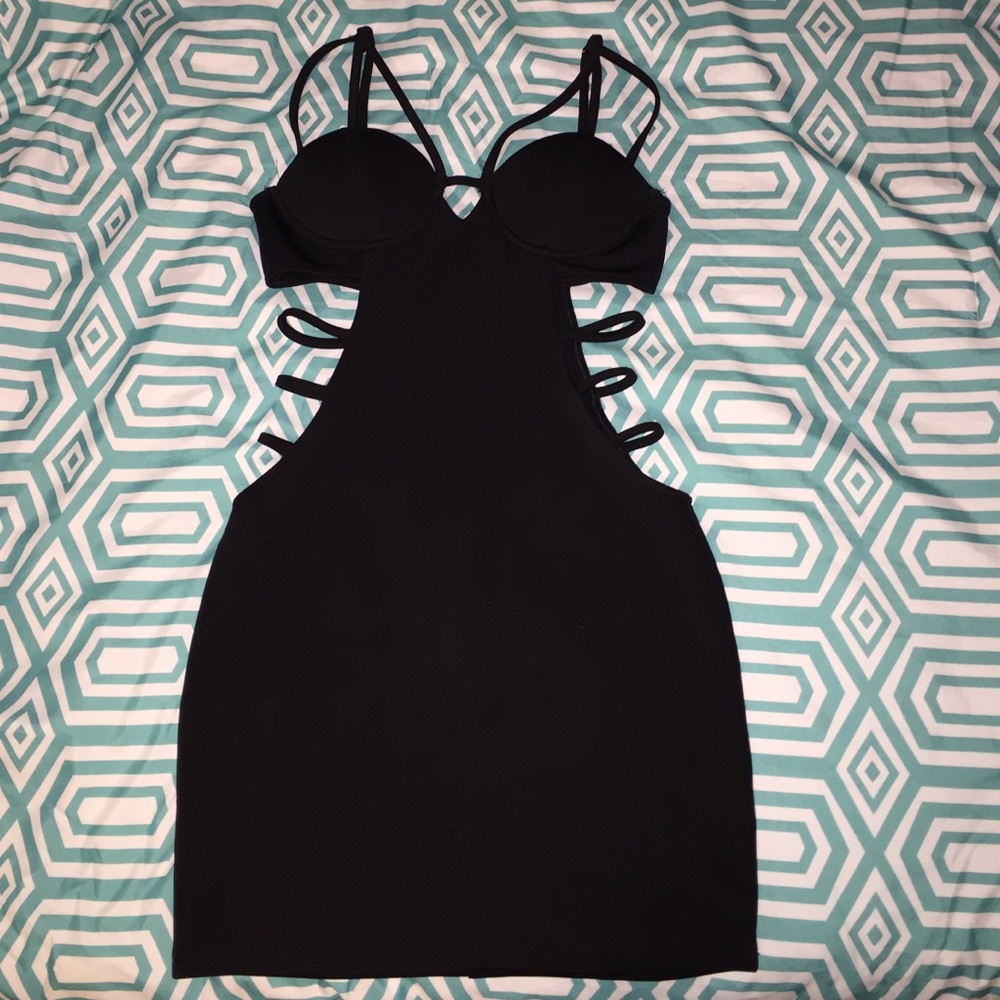 Tobi Little Black Dress with Cutouts