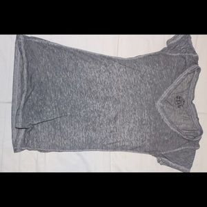 Light grey V neck tee