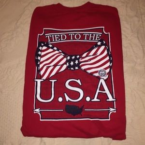 Girlie Girl Shirt Tied To The USA