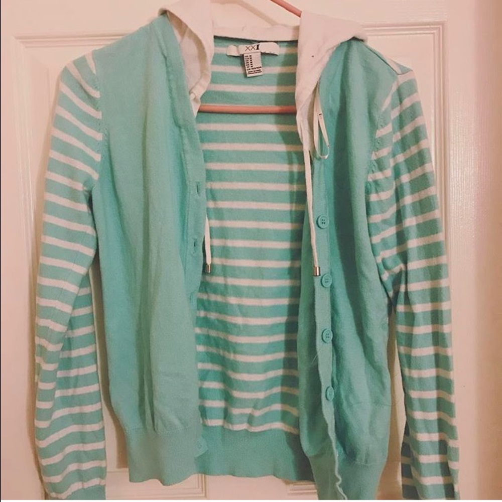 Mint Hoodie Thick Cardigan