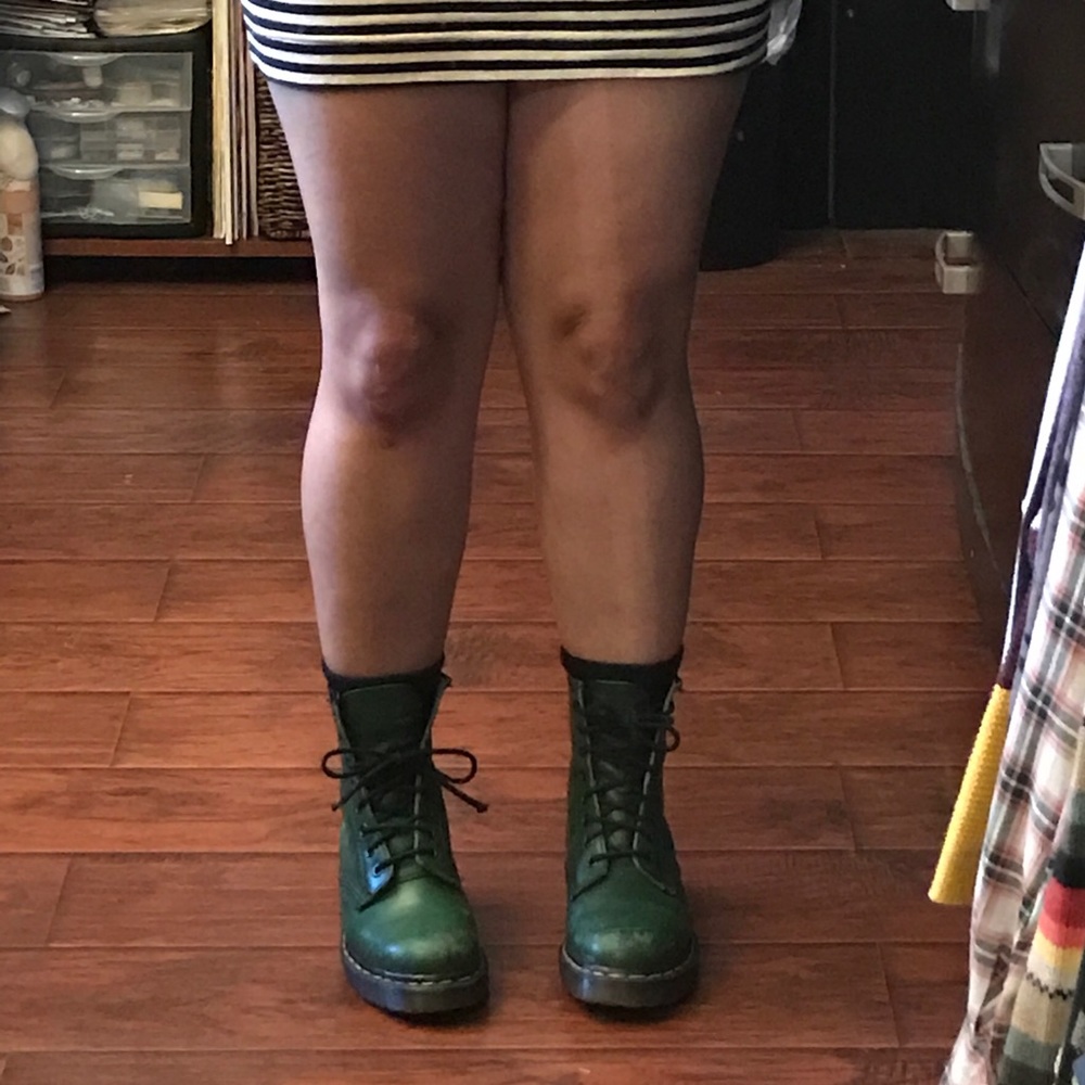 Green 1461 Dr. Martens, Made in England