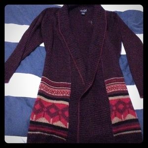 Questions open front cardigan L