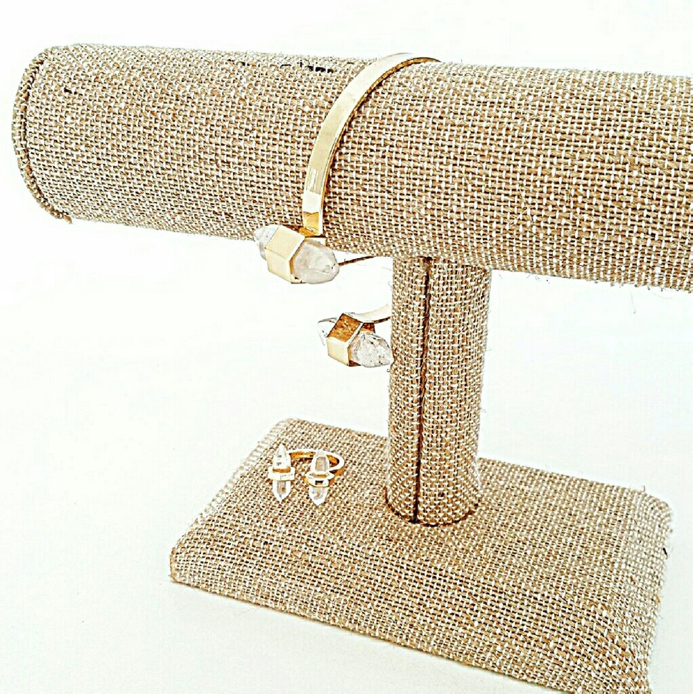 Healing Quartz Stone Bracelet and Ring Set