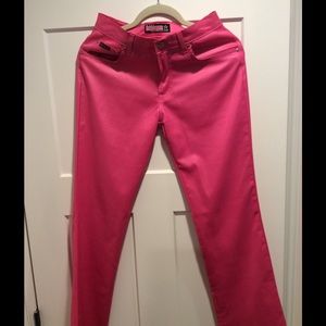 Hot pink bubble gum pants