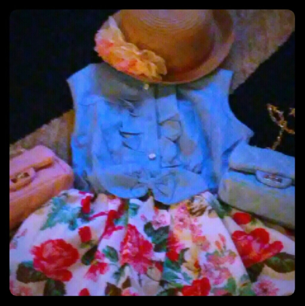 💕💕💕Girls Spring Straw Hats w/Flower Decor💕💕💕