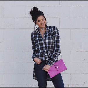 High Low Plaid Shirt