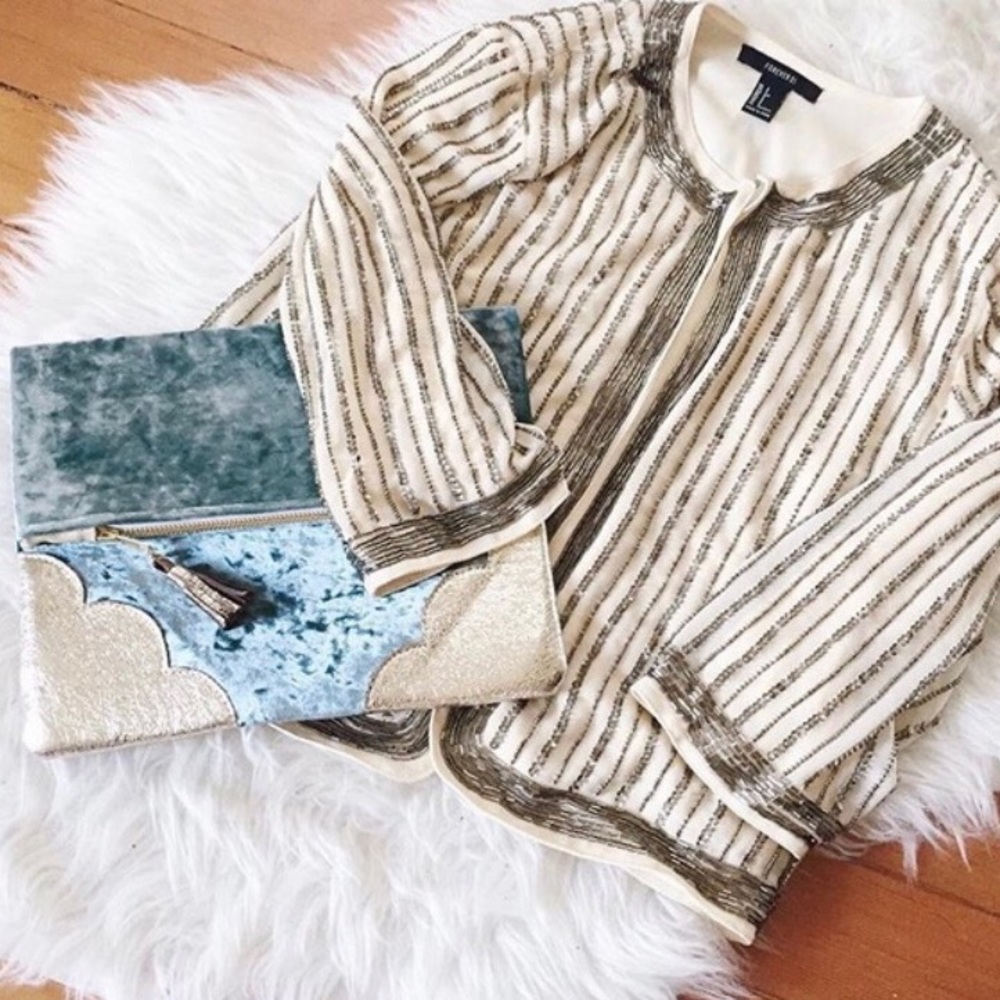 Beaded Cardigan Blazer