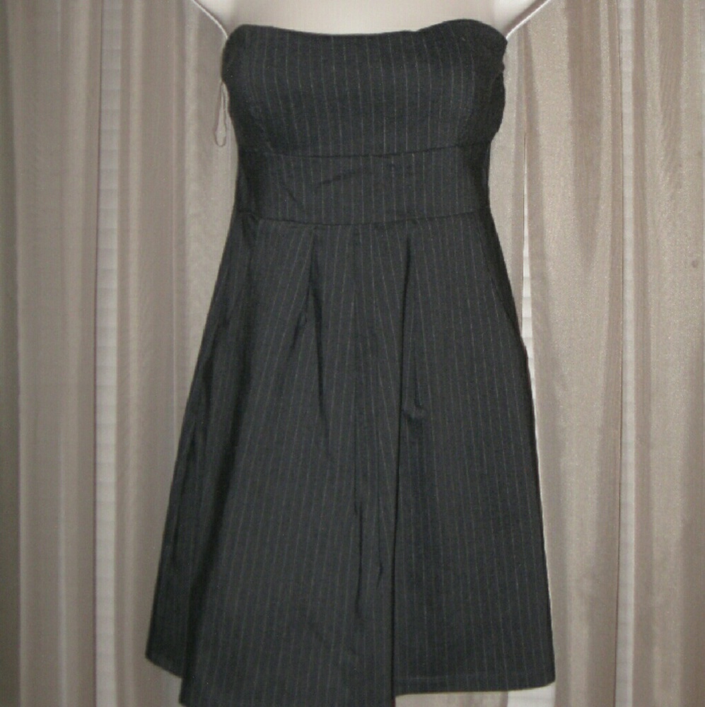 S TABOGA  Career Gray  Striped  DRESS