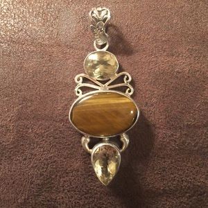 Sterling Silver Tiger Eye Pendant
