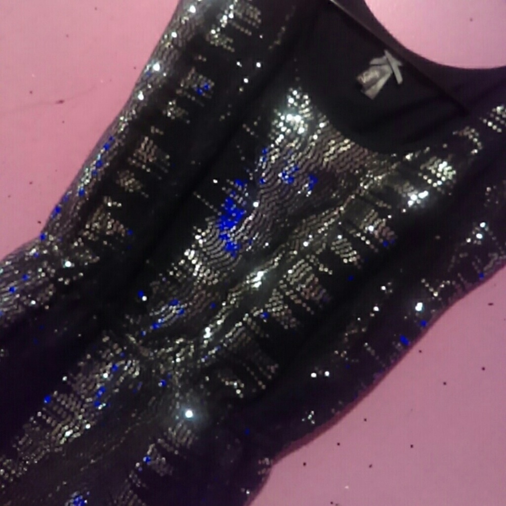 Vanity lovely sequin party dress size M black