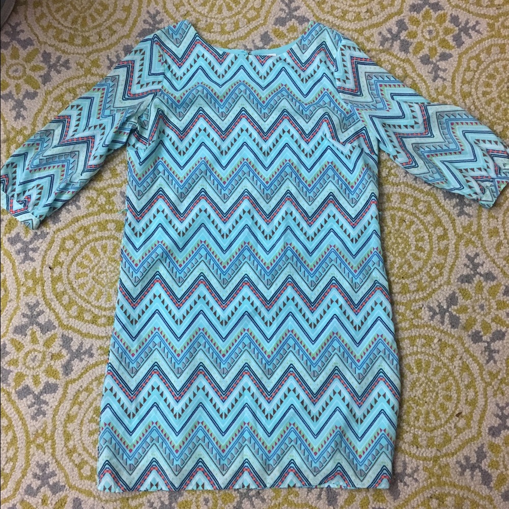 Multi-Colored Chevron Dress Size Large