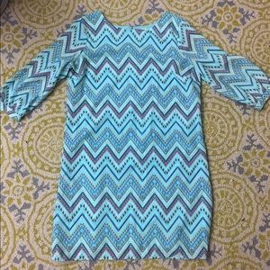 Multi-Colored Chevron Dress Size Large